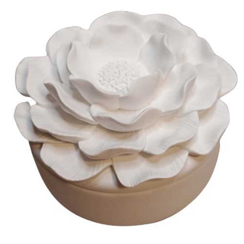 Virágos kerámia ékszertartó 